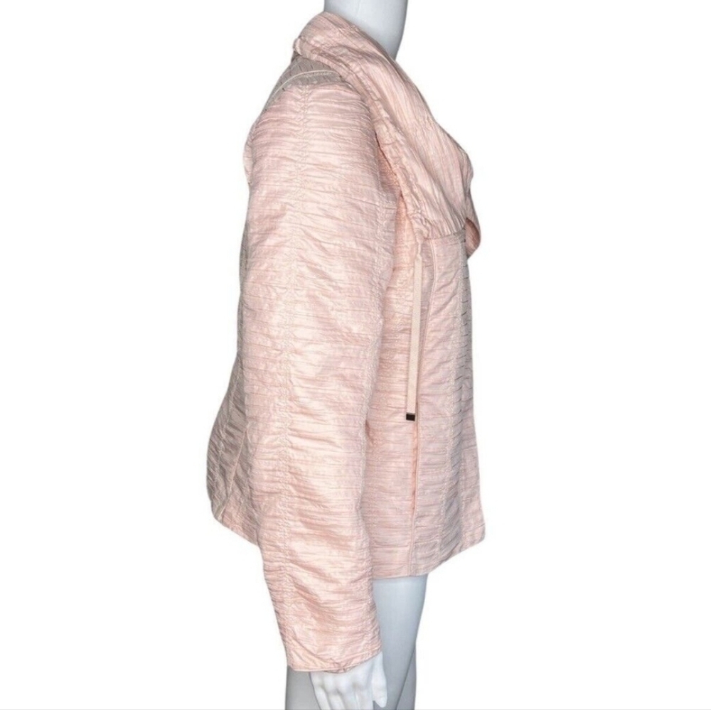 Chico's Jacket Women's Pleated Lightweight Puffer Cowl Collar Size 2 Large - Picture 2 of 10